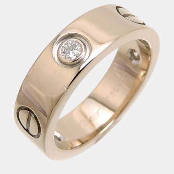 Pre Owned Cartier Love Vintage 18K White Gold Diamond Ring EU 52