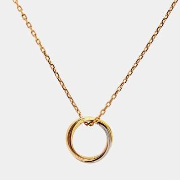 Pre Owned Cartier Trinity 18k Three Tone Gold Necklace