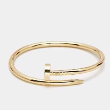 Pre Owned Cartier Juste Un Clou 18k Yellow Gold Bracelet 16
