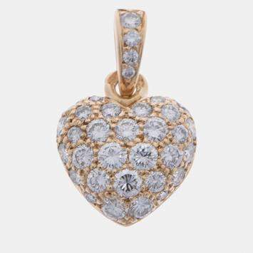 Pre Owned Cartier Hearts 18K Yellow Gold Diamond Charms and Pendants