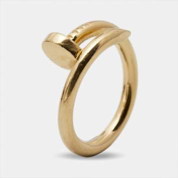 Pre Owned Cartier Juste Un Clou 18K Yellow Gold Ring Size 57