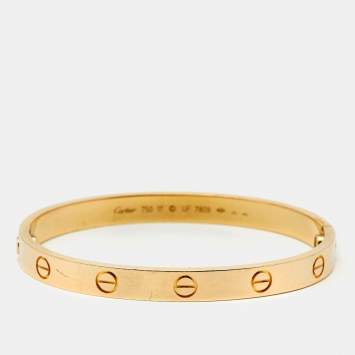 Pre Owned Cartier Love 18K Yellow Gold Bracelet 17
