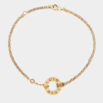 Pre Owned Cartier Love Diamond 18k Yelllow Gold Bracelet