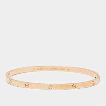 Pre Owned Cartier Love 18k Rose Gold Small Model Bracelet 19