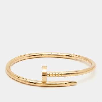 Pre Owned Cartier Juste Un Clou 18k Rose Gold Bracelet 16