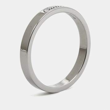 Pre Owned Cartier C De Cartier Platinum Wedding Band Ring EU 64