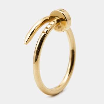 Pre Owned Cartier Juste Un Clou 18k Yellow Gold Small Model Ring Size 51
