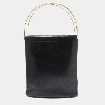 Pre Owned Cartier Black Leather Trinity Bag