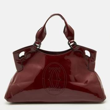 Cartier Burgundy Patent Leather Large Marcello de Cartier Bag