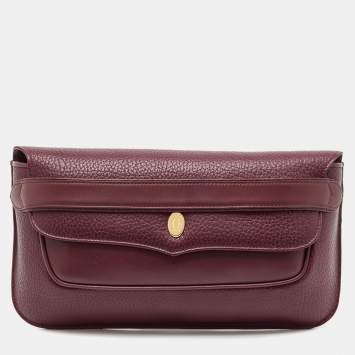 Pre Owned Cartier Red Leather Must de Cartier Clutch
