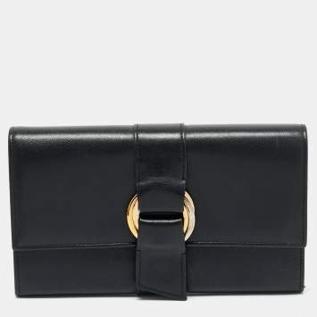 Cartier Black Leather Trinity Continental Wallet
