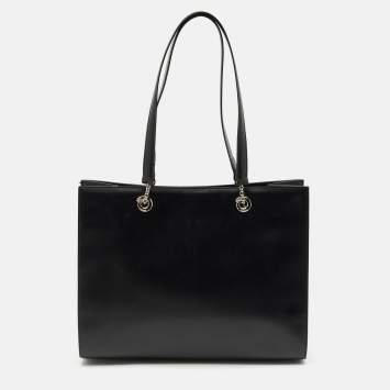 Pre Owned Cartier Black Leather Panthere Tote