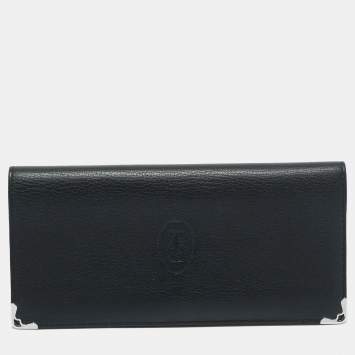مملوكة مسبقًا Cartier Black Leather Must de Cartier International Wallet