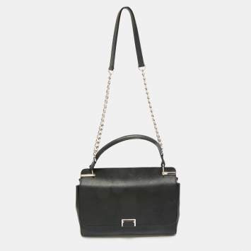Pre Owned Cartier Black Leather Jeanne Toussaint Top Handle Bag