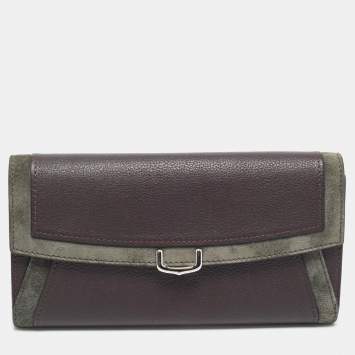 مملوكة مسبقًا محفظة قاريتيه سي دي قاريتيه جلد بنى ورمادي شامواه كنتيننتال