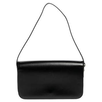 Pre Owned Cartier Black Leather Baguette