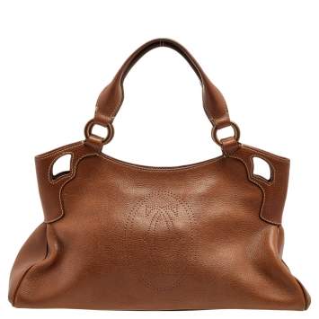 Pre Owned Cartier Brown Leather Marcello De Cartier Satchel