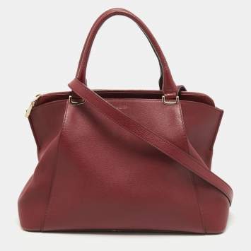 Pre Owned Cartier Red Leather C de Cartier Bag
