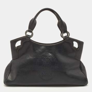 Pre Owned Cartier Black Leather Small Marcello De Cartier Bag