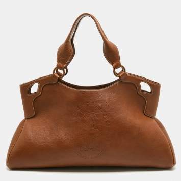 Pre Owned Cartier Brown Leather Medium Marcello de Cartier Bag