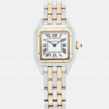 Cartier Panthere W2PN0006 Quartz White 18k Yellow Gold Women's Wristwatch 22 mm