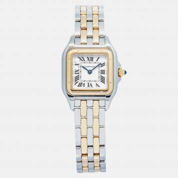 Cartier Panthere W2PN0006 Quartz White 18k Yellow Gold Women's Watch 22 mm
