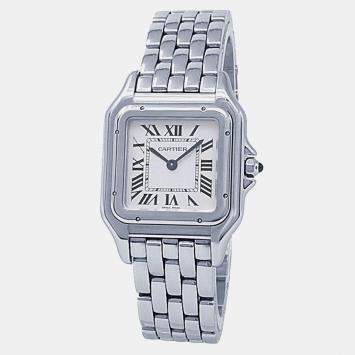 Pre Owned Cartier Panthere WSPN0015 Quartz Silver Stainless Steel Women’s Wristwatch 27 mm