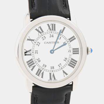 Pre Owned Cartier Ronde Solo W6700255 Quartz Stainless Steel Men's Wristwatch 36 mm