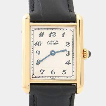 Pre Owned Cartier Tank Must Quartz Silver Women's Wristwatch 23 mm