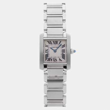 Pre Owned Pre-Owned Cartier Tank Francaise Small Model W51008Q3 Quartz  Women Watch 25  mm x 20 mm