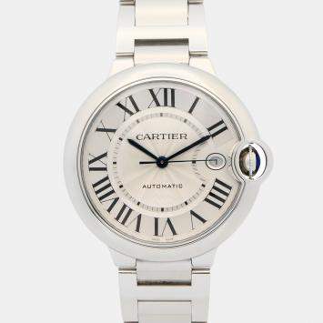 مملوكة مسبقًا Cartier Ballon Bleu WSBB0040 Automatic Silver Stainless Steel Women's Wristwatch 39.5 mm