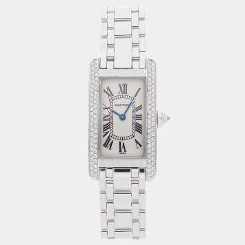 Pre Owned مرصع كارتير تانك أمريكان WB7018L1 28 مم × 19 مم