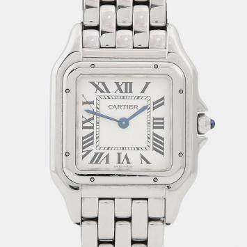 Pre Owned ساعة كارتير بانثر ستانلس ستيل فضية كوارتز للنساء 26.5 مم