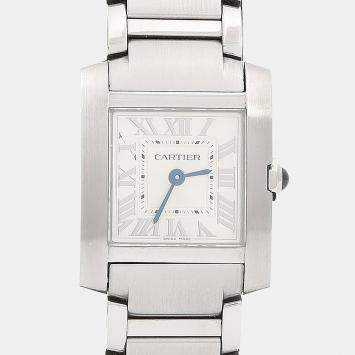 مملوكة مسبقًا Cartier Tank Francaise WSTA0065 Quartz Stainless Steel Women's Wristwatch 19 mm