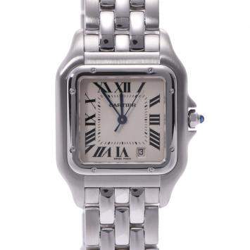 Pre Owned Cartier White Stainless Steel Panthère de Cartier Women's Wristwatch 22 MM