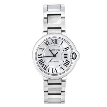 مملوكة مسبقًا Cartier Silver Stainless Steel Ballon Bleu 3284 Women's Wristwatch 36 mm