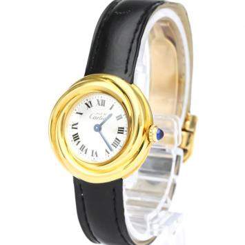 Pre Owned Cartier Silver Gold Plated Stainless Steel Must Trinity Vermeil W1010644 Quartz Women's Wristwatch 26 MM
