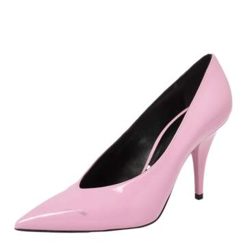 Pre Owned Casadei Pink Patent Leather Pointed Toe Pumps Size 38