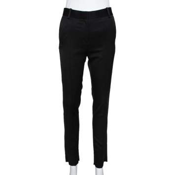 Pre Owned Celine Black Wool Tailored Trousers S