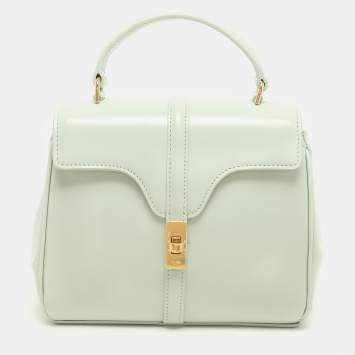 Pre Owned Celine Jade Leather Mini 16 Top Handle Bag
