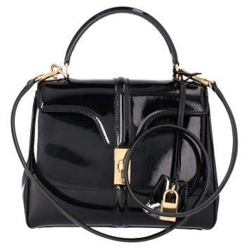 Pre Owned Celine Black Leather Small 16 Bag