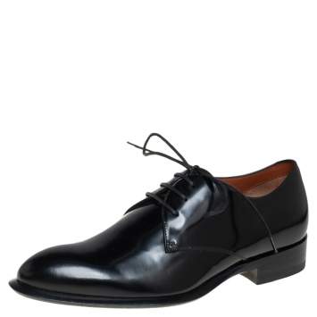 Pre Owned Celine Black Leather Lace Up  Derby Size 37