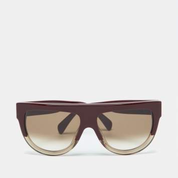 Pre Owned Celine Burgundy/Brown Gradient CL 41026/S Shadow Sunglasses