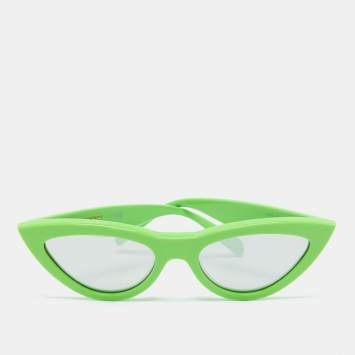 Celine Green/Grey Mirrored CL40019I Cat-Eye Sunglasses
