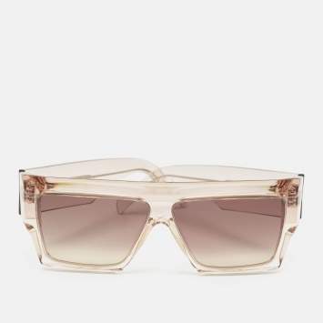 Pre Owned Celine Brown Gradient CL400301Smoke Flat Square Sunglasses