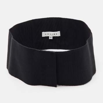 Celine Black Grosgrain Waist Belt M