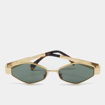 Pre Owned Celine Gold/Black CL40254U Geometric Sunglasses