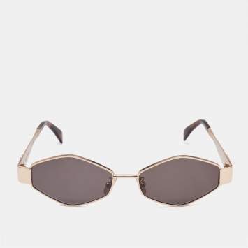 Pre Owned Celine Grey/Gold CL40254U Triomphe Geometric Sunglasses