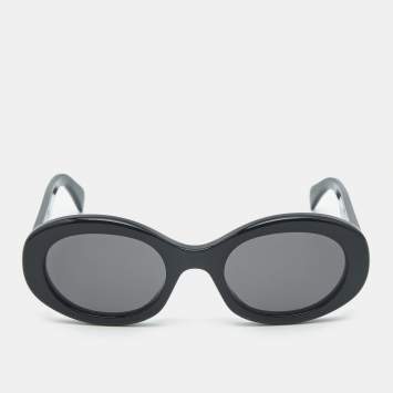 Celine Black CL40194U Triomphe Frame Oval Sunglasses