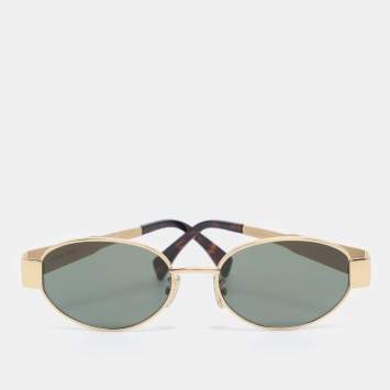 Pre Owned Celine Green/Gold CL40235U Sunglasses 